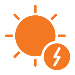 Ícono de iluminación y eficiencia energética